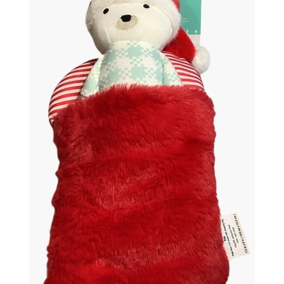 Pillowfort Polar Bear Mini Plush With Red Sleeping Bag Stuffed Animal - Picture 2 of 4